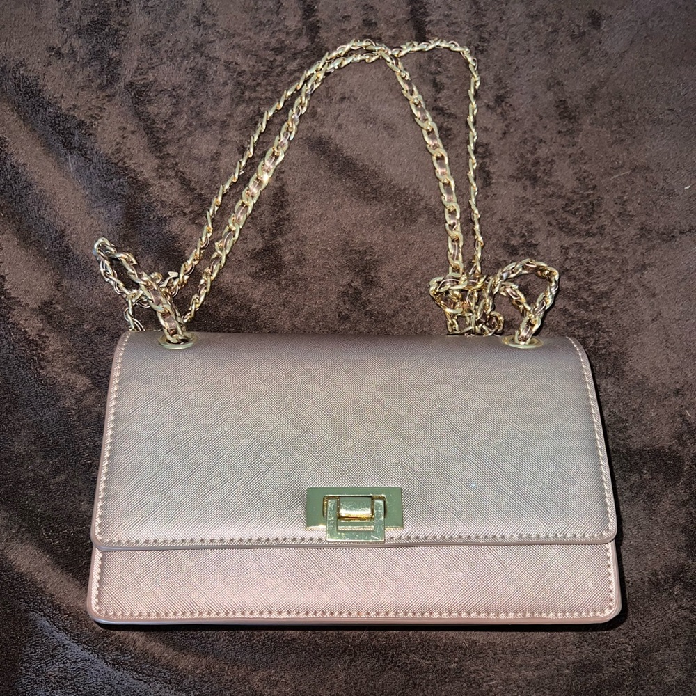 Worn once metallic crossbody bag